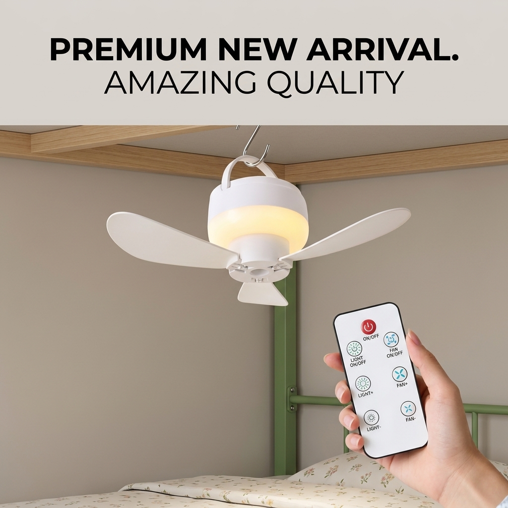 Outdoor Camping Fans - Kipas Angin Plafon Kecil Portabel USB,
