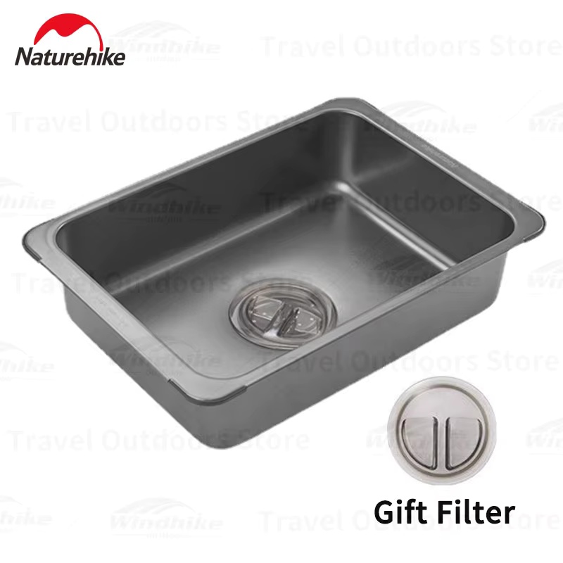Outdoor Camping Kitchen With Sink - Naturehike Wastafel Baja Tahan Karat Perlengkapan