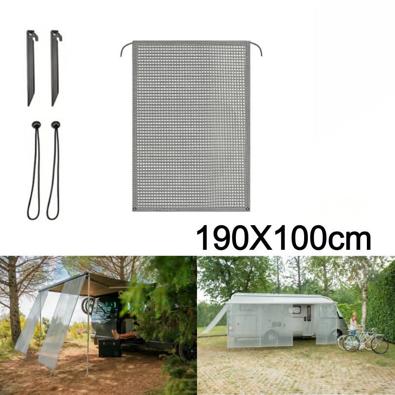 Outdoor Camping Awning - Penutup Jaring Pelindung UV, Panel Privasi,