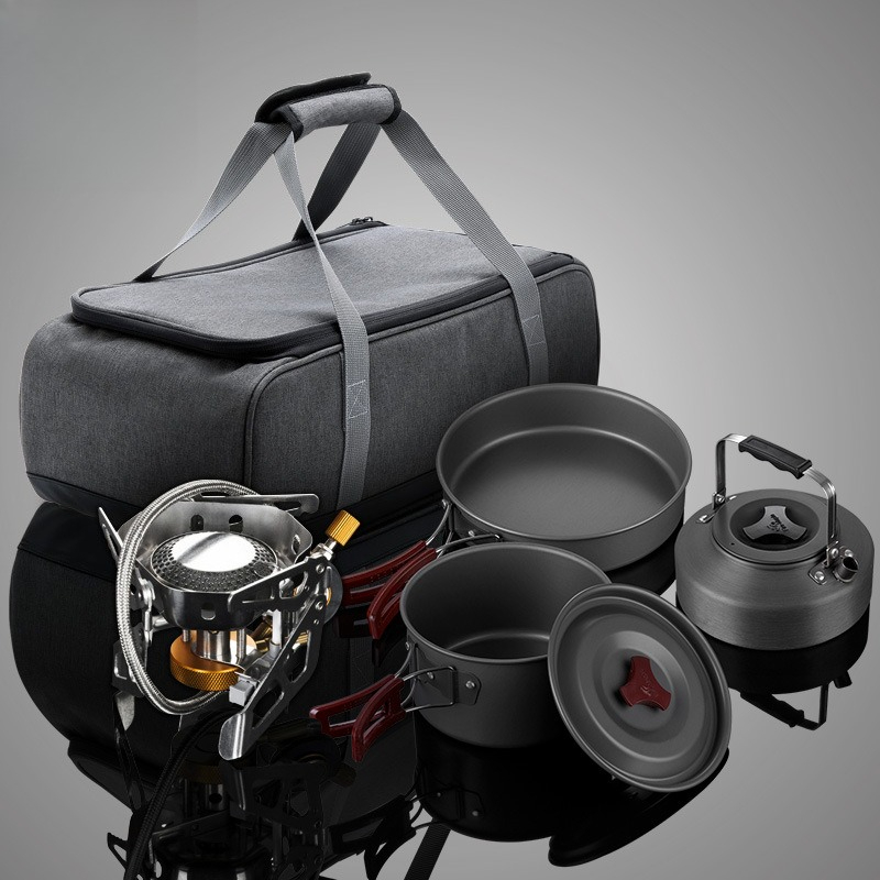 Outdoor Camping Gas Stove - Set Peralatan Masak Kompor Gas Portabel