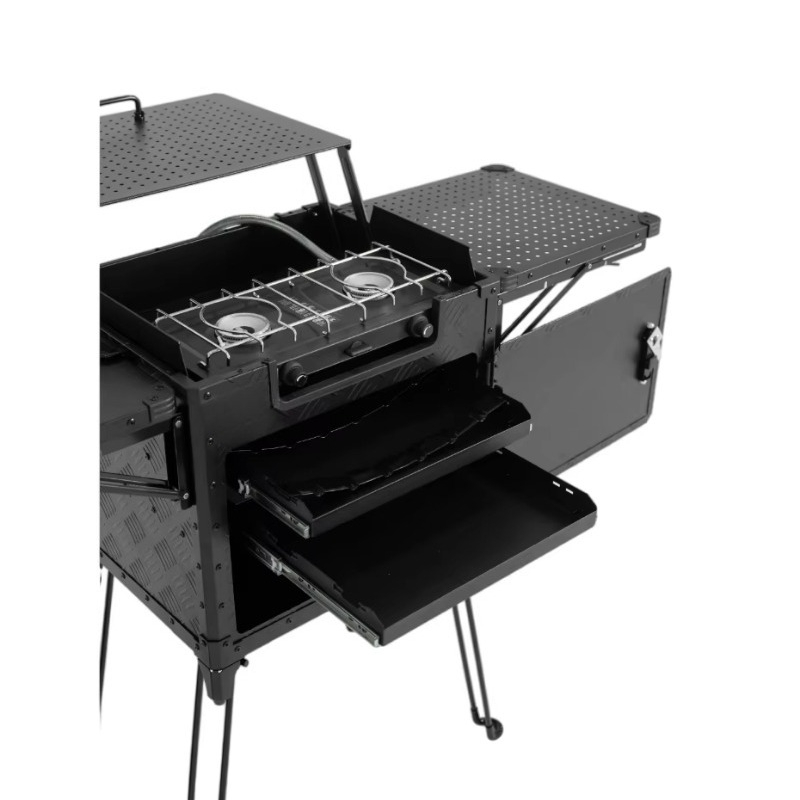 Outdoor Camping Kitchen With Sink - Stasiun Dapur Lipat Serbaguna untuk Berkemah