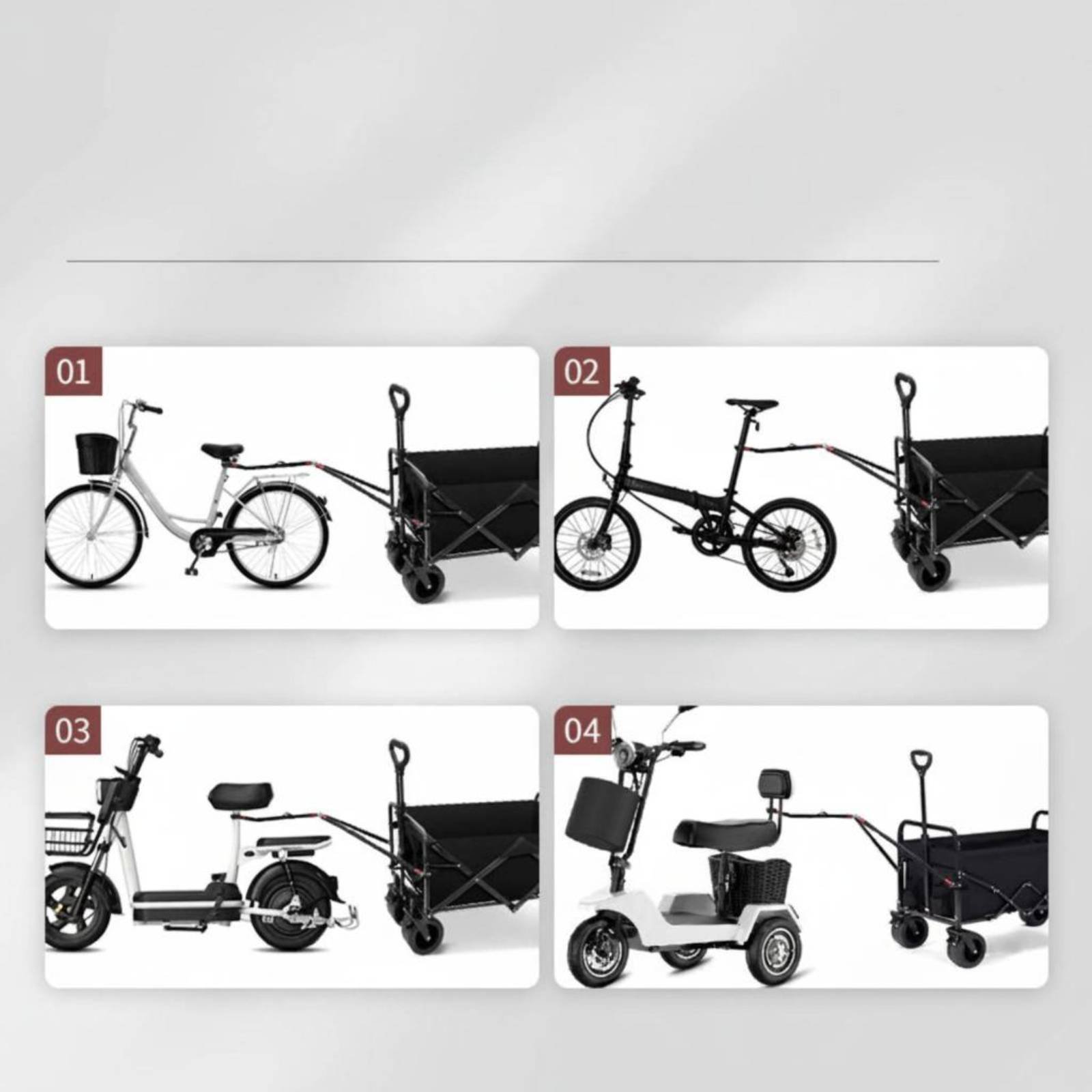 Outdoor Camping Vehicle Wagon - Kendaraan Berkemah Batang Penghubung Ringan Gerobak