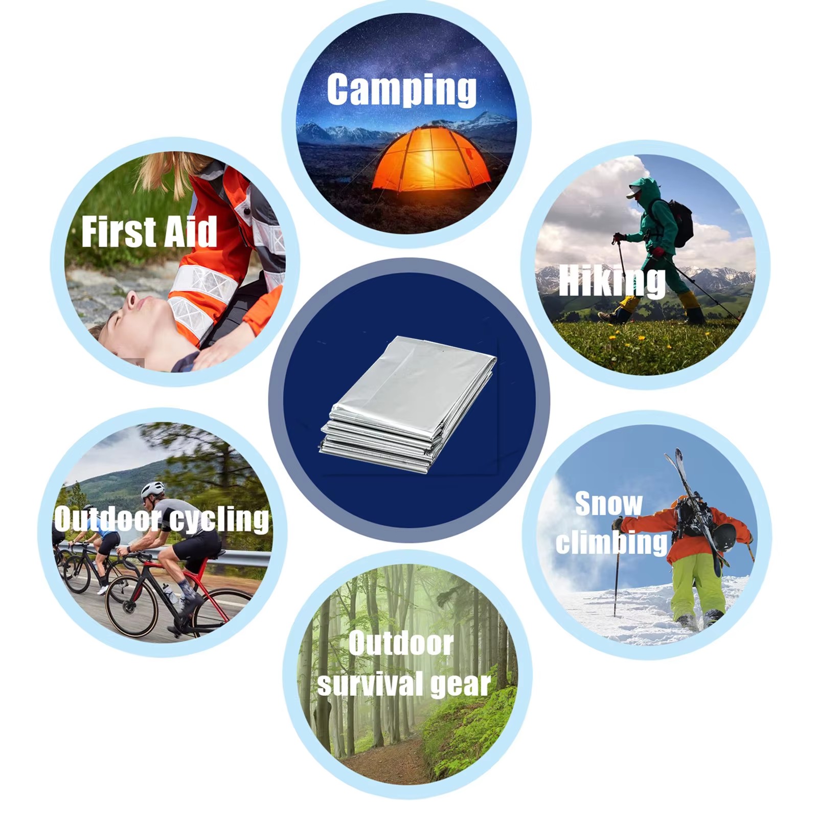 First Aid Kit Camping - 1/4PCS Selimut Darurat untuk Bertahan Hidup