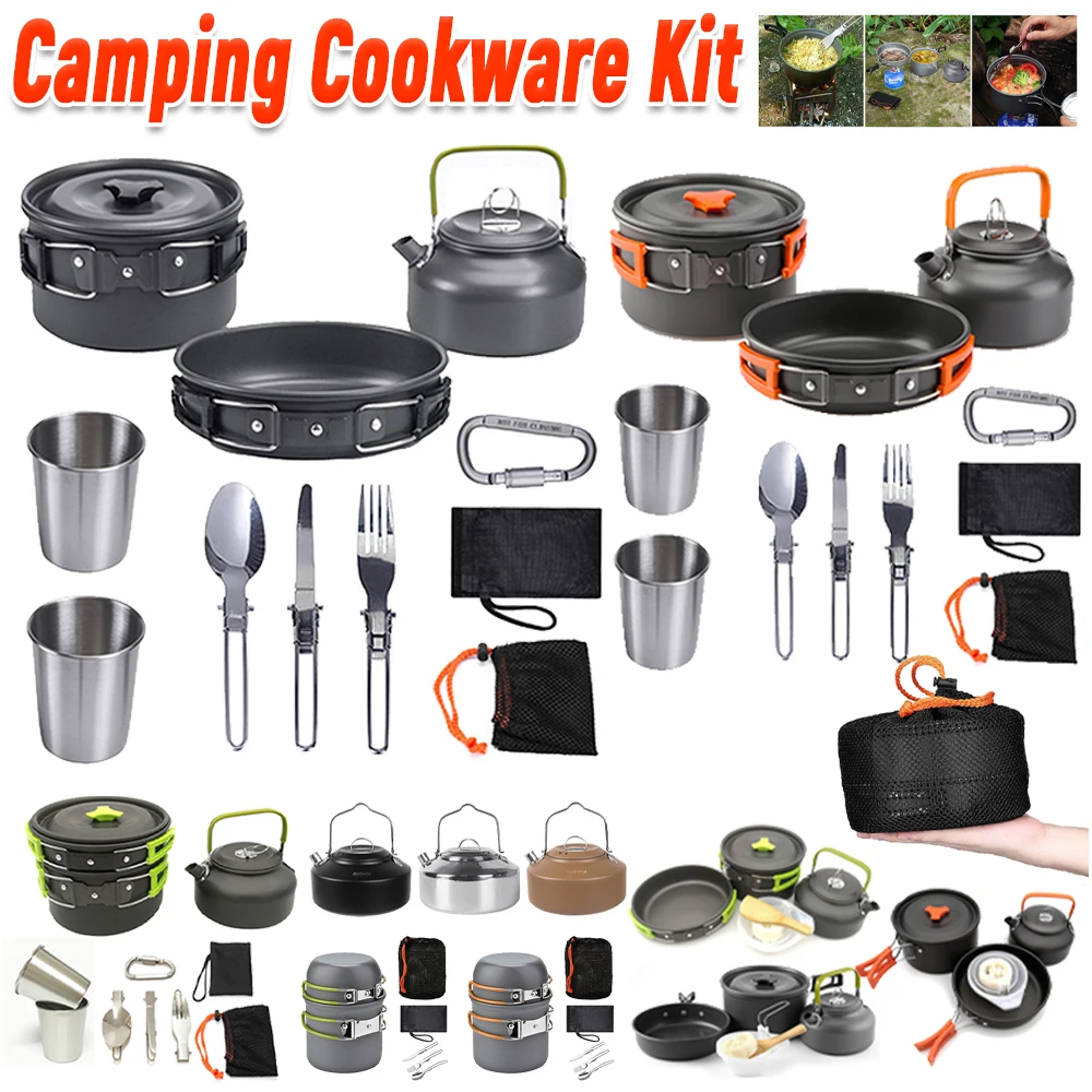 Outdoor Camping Kettle - Peralatan Masak Berkemah Ketel Panci Wajan