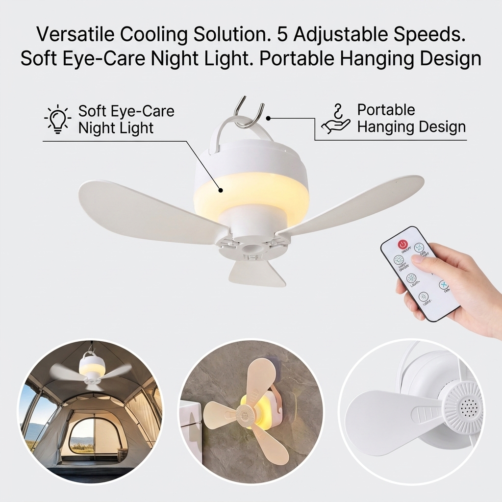 Kipas Angin Plafon Kecil Porta - Outdoor Camping Fans ulasan dan harga