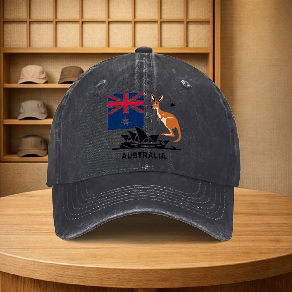 Topi Bisbol Kanguru Bendera Au - Outdoor Camping Australia ulasan dan harga