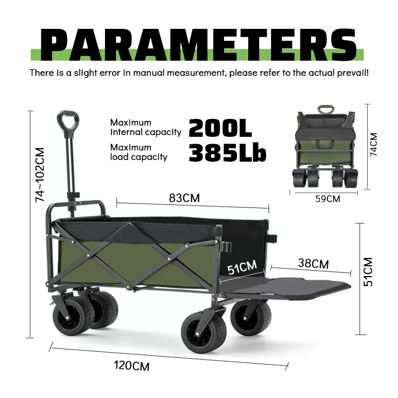 Troli Lipat Portabel Stainless - Outdoor Camping Vehicle Wagon ulasan dan harga