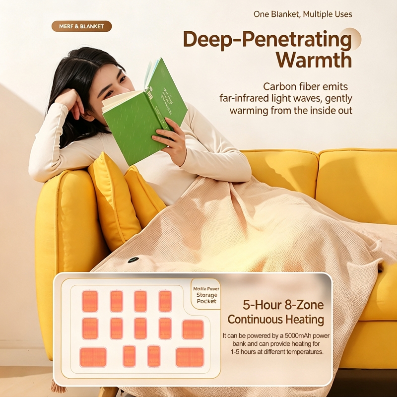 Selimut Listrik Bertenaga USB  - Outdoor Camping Heated Blanket ulasan dan harga