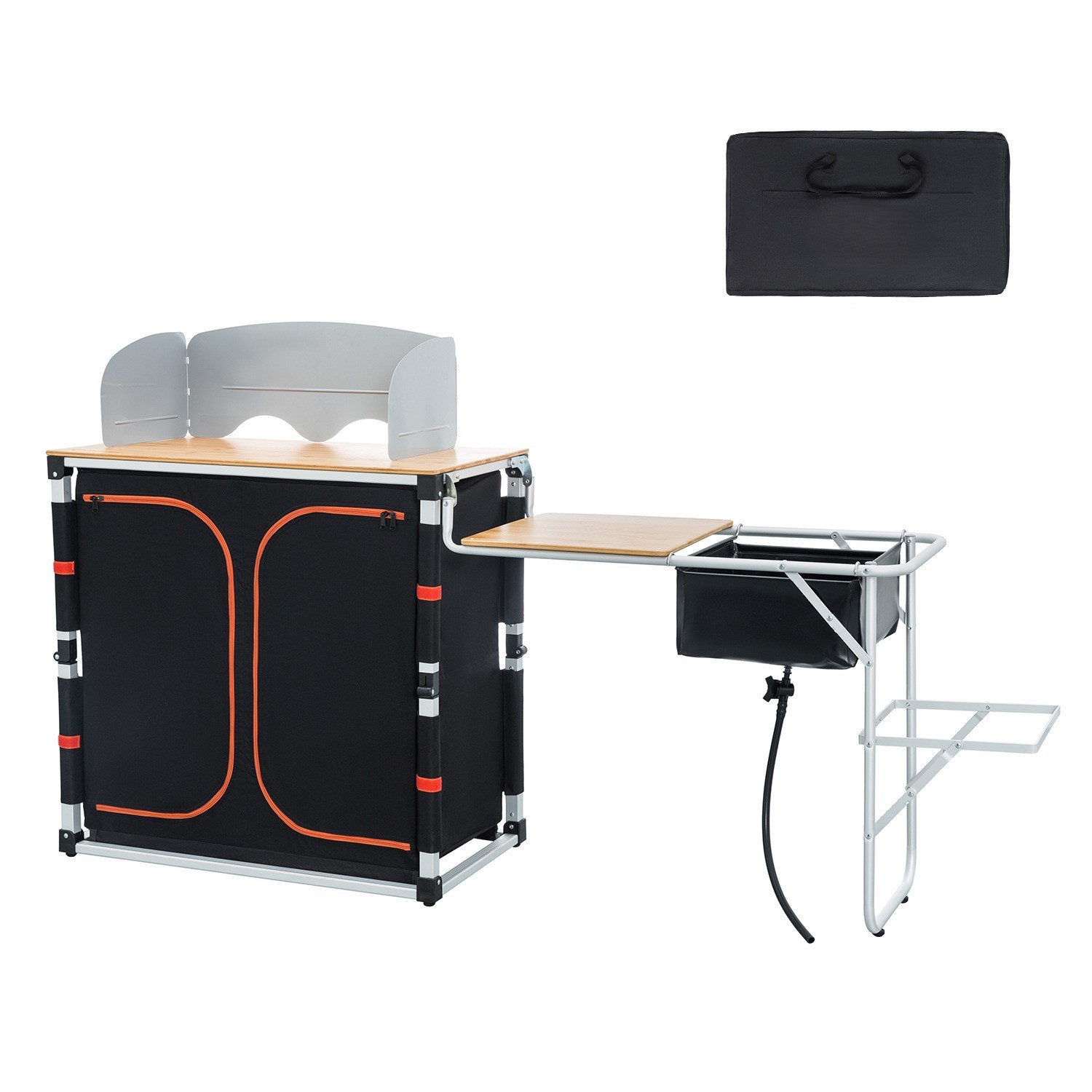 Meja Piknik Lipat Multifungsi  - Outdoor Camping Kitchen With Sink ulasan dan harga