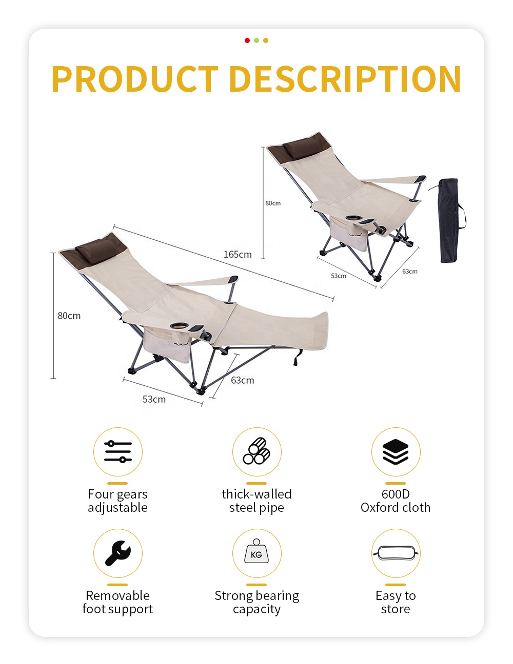 Kursi Lipat Portabel, Ringan,  - Outdoor Camping Folding Chair ulasan dan harga