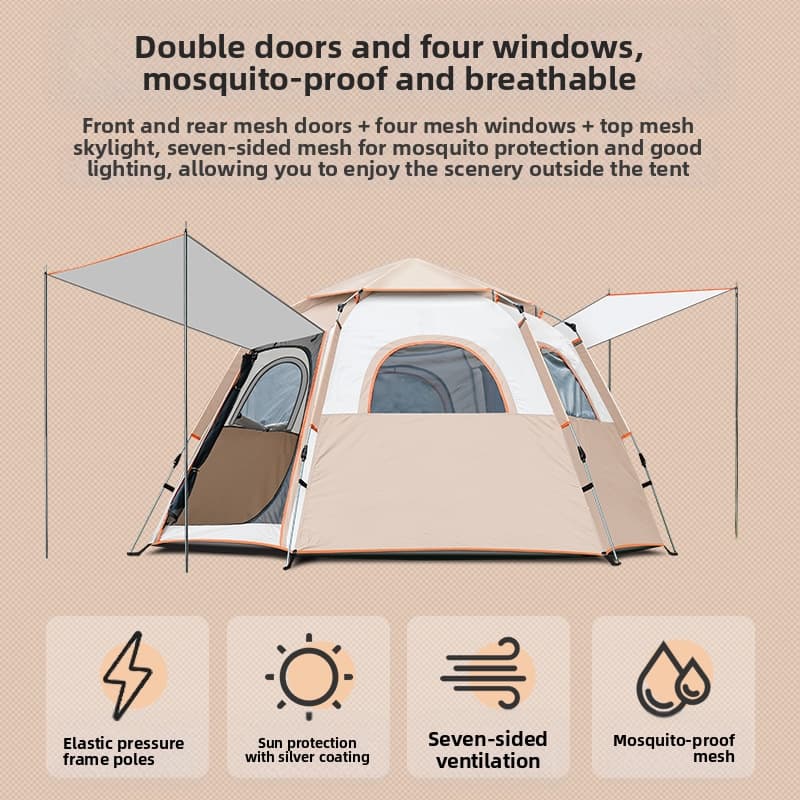 Tenda Camping Portabel untuk 5 - Camping Zelt Outdoor ulasan dan harga
