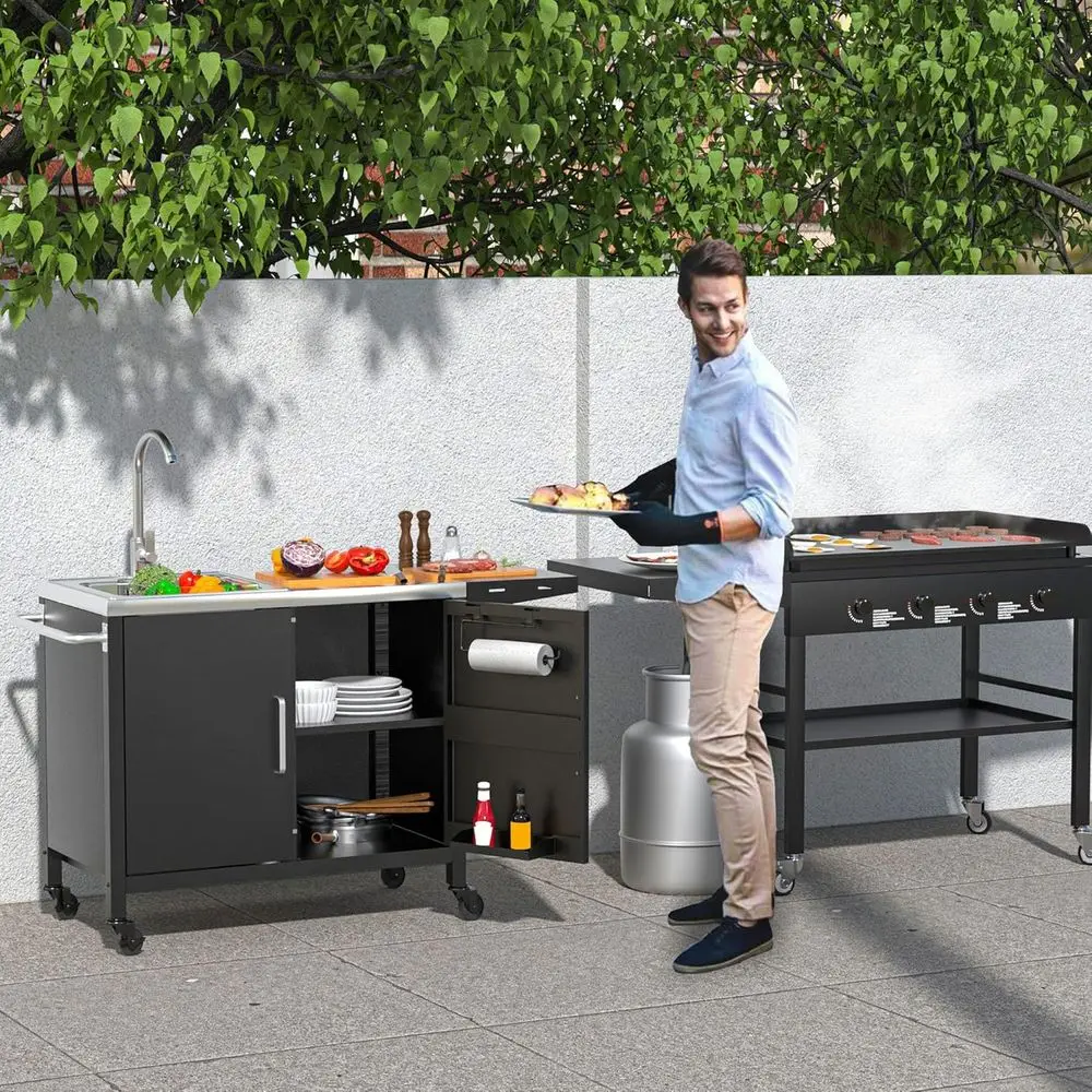 Dapur Luar Ruangan dengan Wast - Outdoor Camping Kitchen With Sink ulasan dan harga