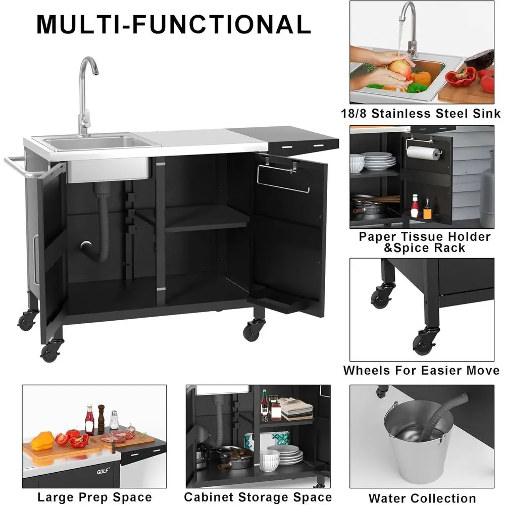 Dapur Luar Ruangan dengan Wast - Outdoor Camping Kitchen With Sink ulasan dan harga