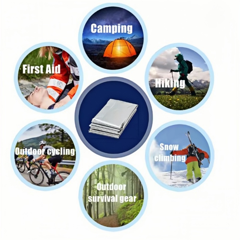 4Pcs Selimut Termal Mylar untu - Outdoor Camping Heated Blanket ulasan dan harga