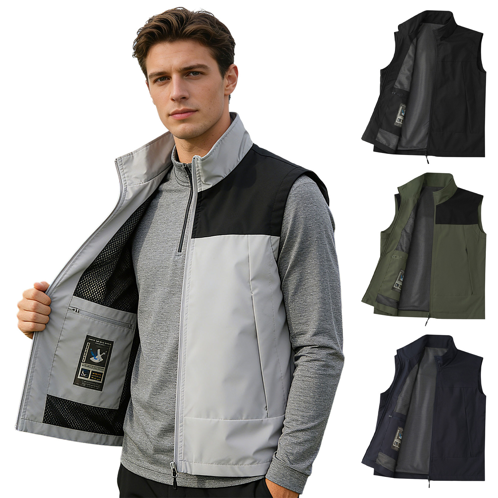 # Rompi Golf Pria M-5XL Kerah  - Outdoor Camping Jacket ulasan dan harga