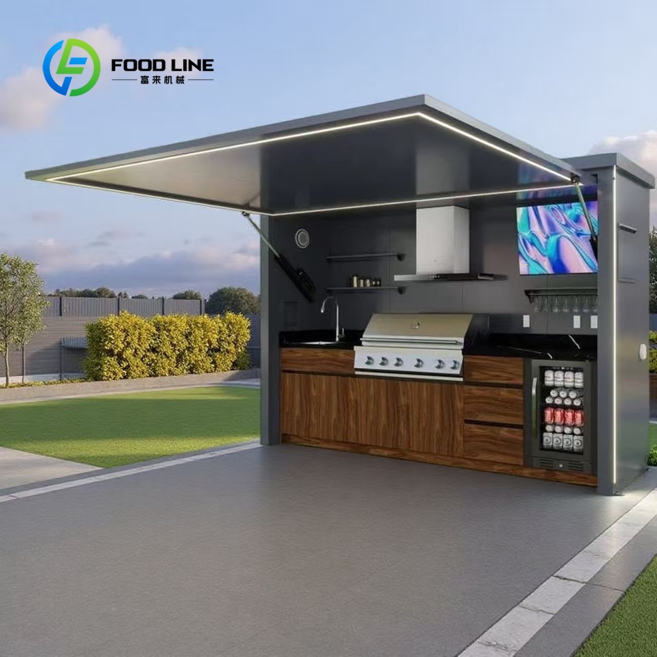 Gerobak Dapur Portabel Khusus  - Outdoor Camping Kitchen With Sink ulasan dan harga