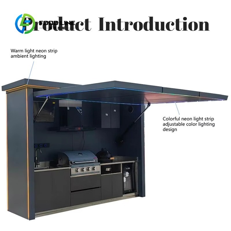 Gerobak Dapur Portabel Khusus  - Outdoor Camping Kitchen With Sink ulasan dan harga
