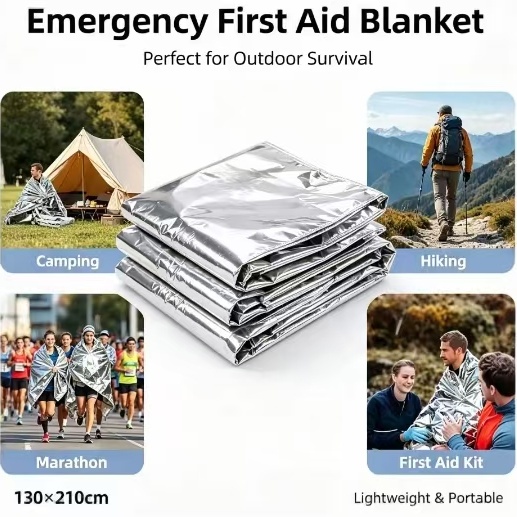 Selimut Darurat Termal Mylar,  - Outdoor Camping Heated Blanket ulasan dan harga