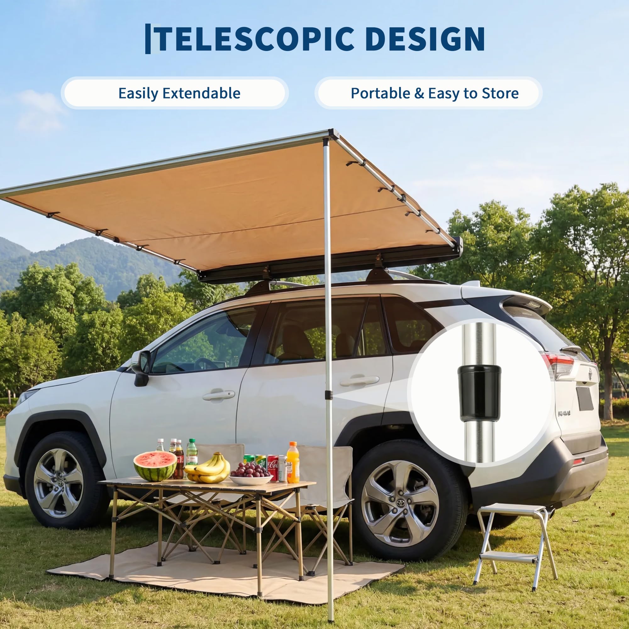 Awning Rak Atap SUV Truk Van - - Outdoor Camping Awning ulasan dan harga